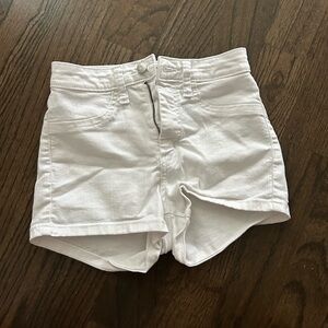 White jean shorts